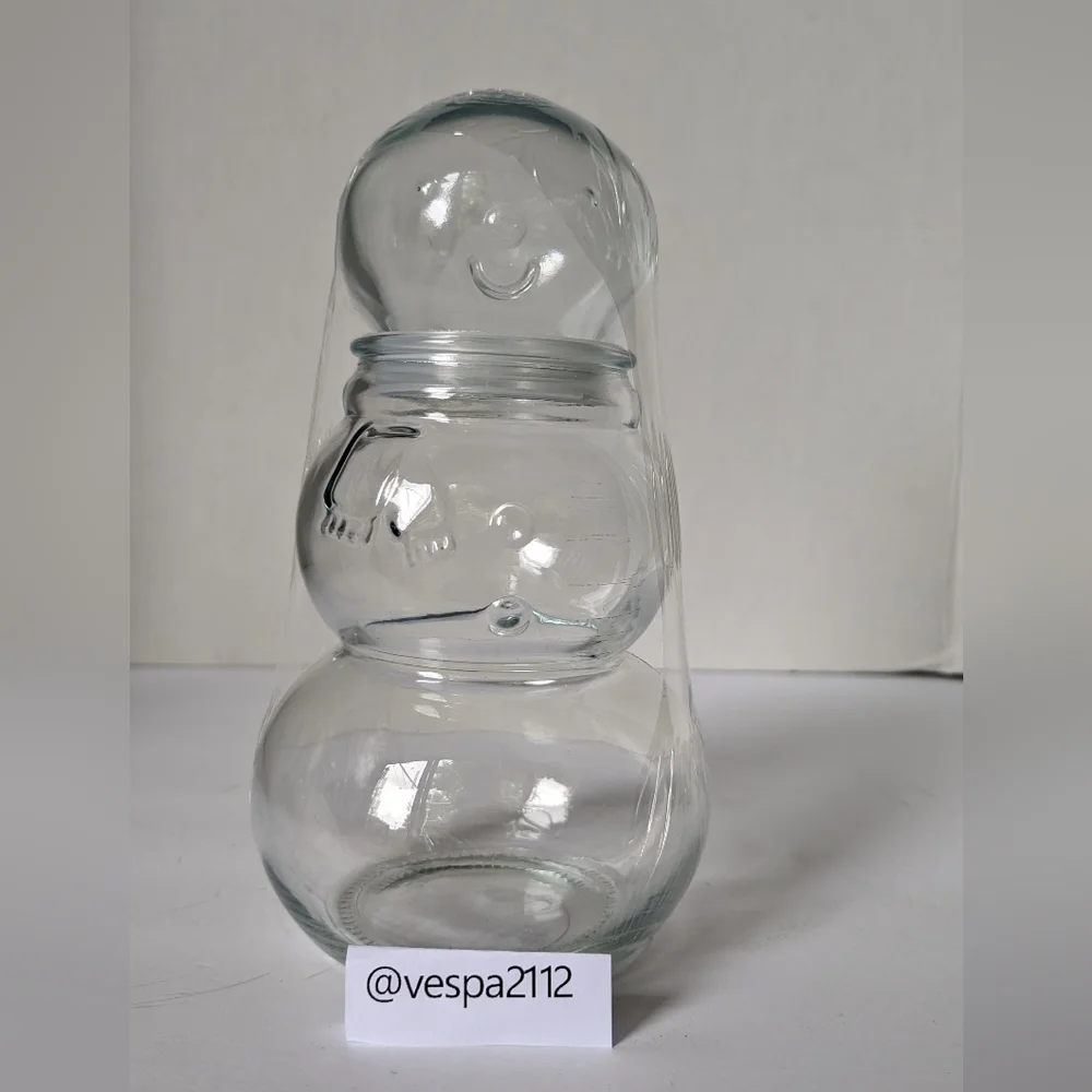 Target Bullseye Playground Clear Snowman Fillable Glass Canister Jar
